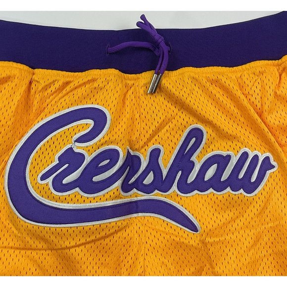 Crenshaw Mamba Nipsey Hussle Kobe Bryant Headgear Mens Large Yellow Shorts - Picture 5 of 11